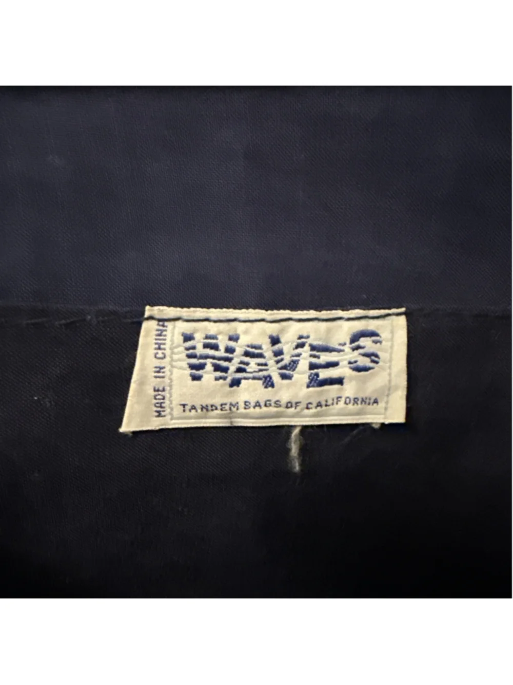 Waves Tandem Bags Of California Navy Straw Raffia Envelope Clutch Bag